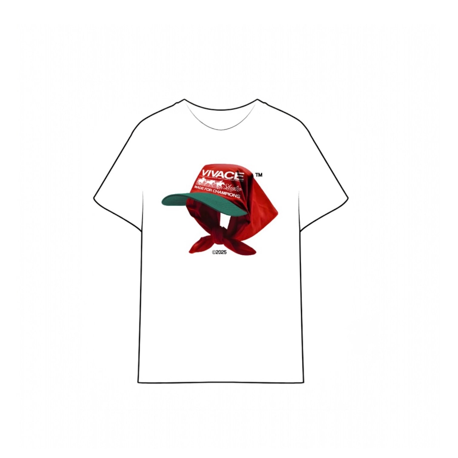 t-shirt bandana cap rouge