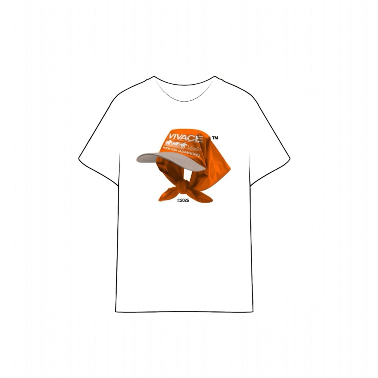 t-shirt bandana cap orange